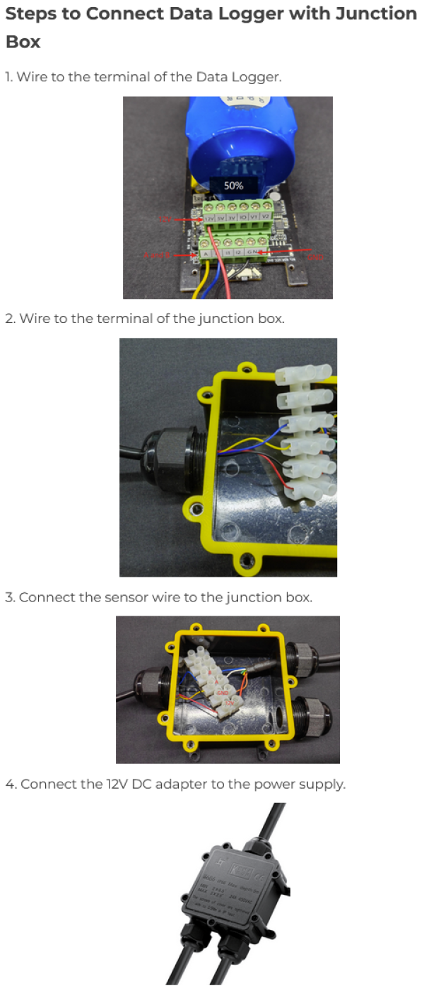  Steps to Connect Data Logger with Junction Box